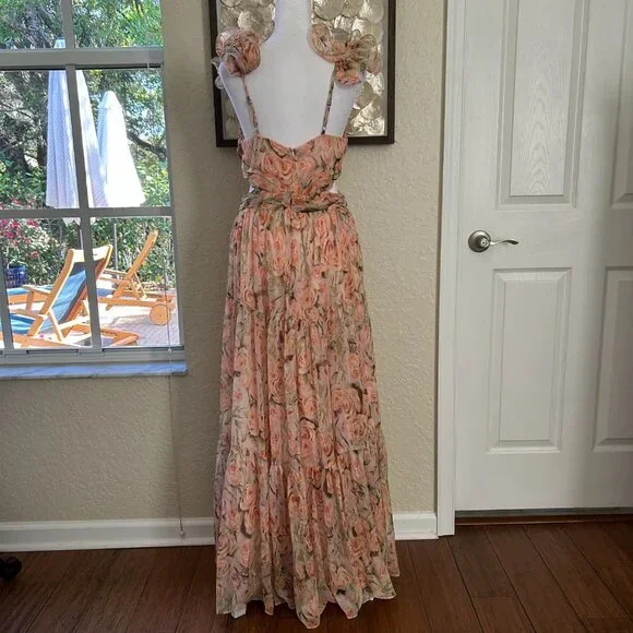 NWOT Anthropologie Fritillaria Floral Maxi Dress - Picture 8 of 9